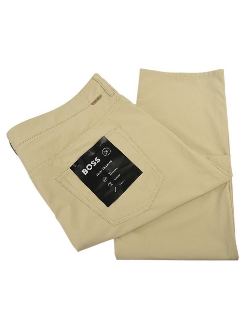 HUGO BOSS Beige DELAWARE Slim Fit 5 Pocket Tech Performance Pants 40 32 NWT